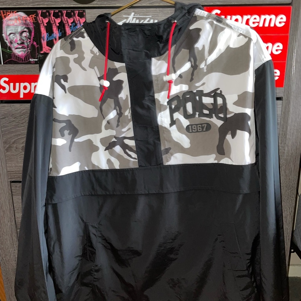 POLO ralph lauren white camo windbreaker